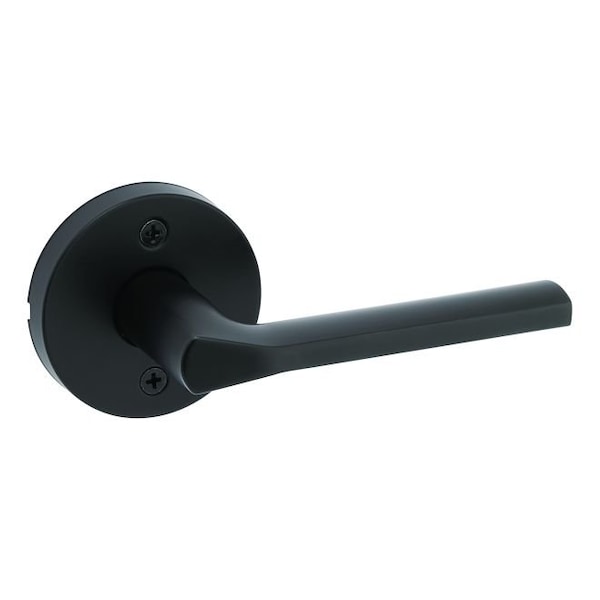 Lisbon Lever with Round Rose Half Dummy Matte Black Finish